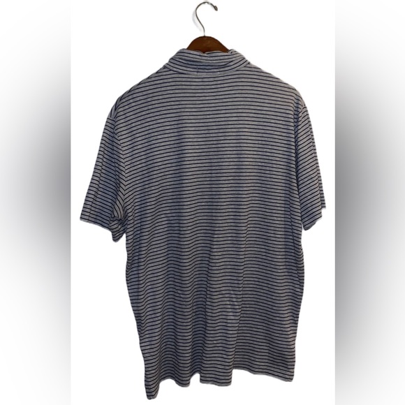 POLO BY RALPH LAUREN GRAY AND BLACK STRIPE  CLASSIC FIT SHIRT SIZE LARGE - Picture 2 of 3
